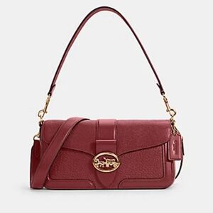 NWT Coach Georgie Shoulder Bag Cherry With Crossbody Strap